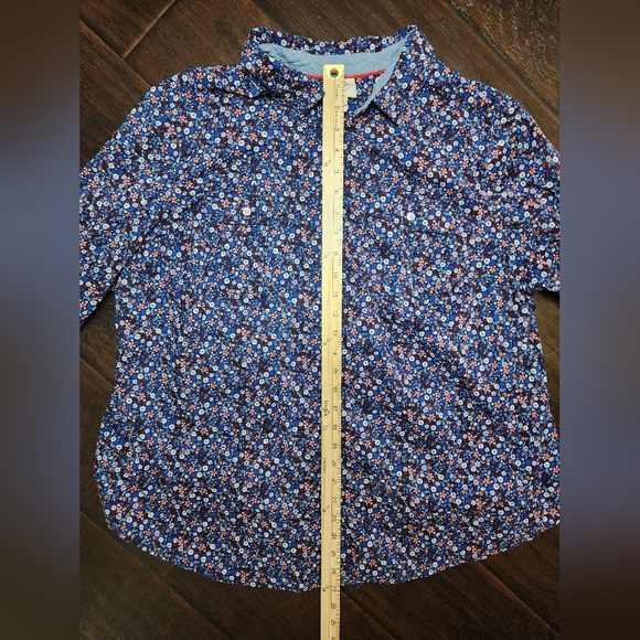 St Johns Bay Womens Floral Button Up Collared Top - Picture 5 of 10